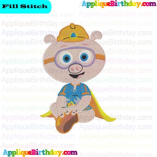 Alpha Pig Super Why Fill Embroidery Design