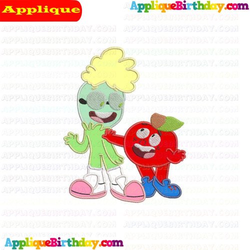 Apple and Onion 5 Applique Design