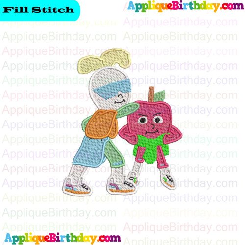Apple and Onion 6 Fill Embroidery Design