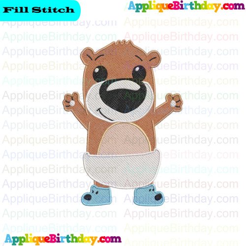 Baby Butter Otter PBJ Otter Fill Embroidery Design
