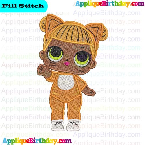 Baby Cat LOL Doll Surprise Fill Embroidery Design