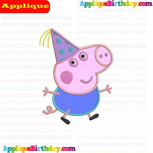 Baby George Pig Peppa Pig Applique Design