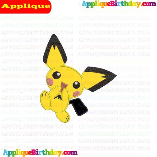 Baby Pikachu Pokemon 2 Applique Design