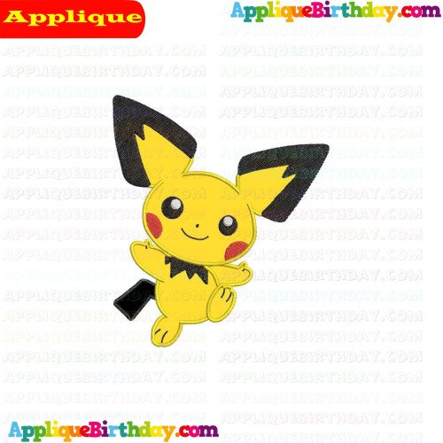Baby Pikachu Pokemon 6 Applique Design