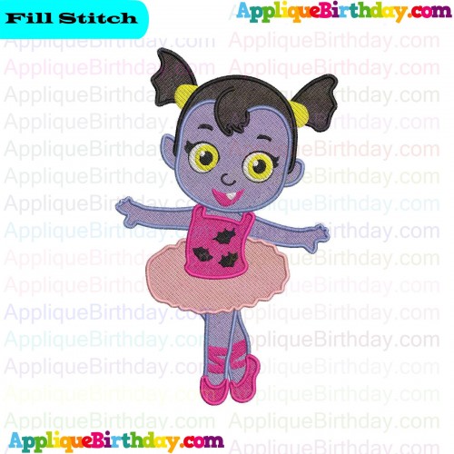 Baby Vampirina Hauntley Ballet Dancing Fill Embroidery Design