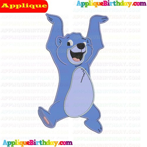 Baloo His hands up Laughter Jungle Cubs Applique Design