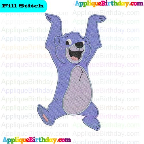 Baloo His hands up Laughter Jungle Cubs Fill Embroidery Design