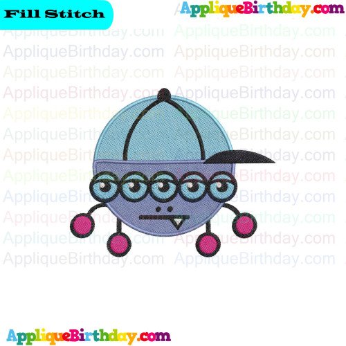 Billy Bob Happy Monster Band Fill Embroidery Design