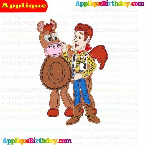 Bullseye Hat in Mouth with Woody Toy Story Applique Design