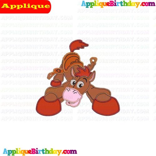 Bullseye Horse Curve Toy Story Applique Design