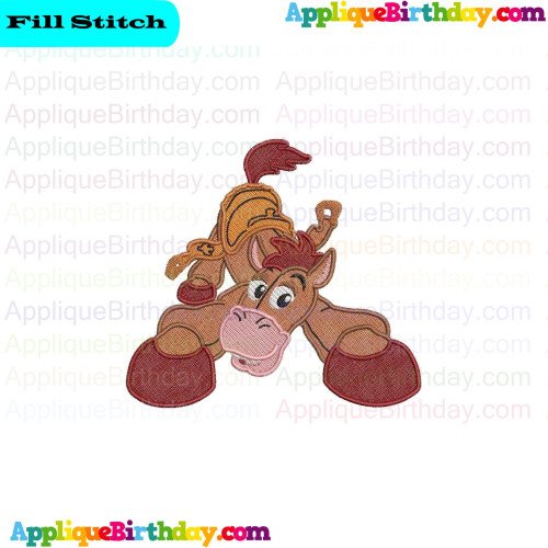 Bullseye Horse Curve Toy Story Fill Embroidery Design