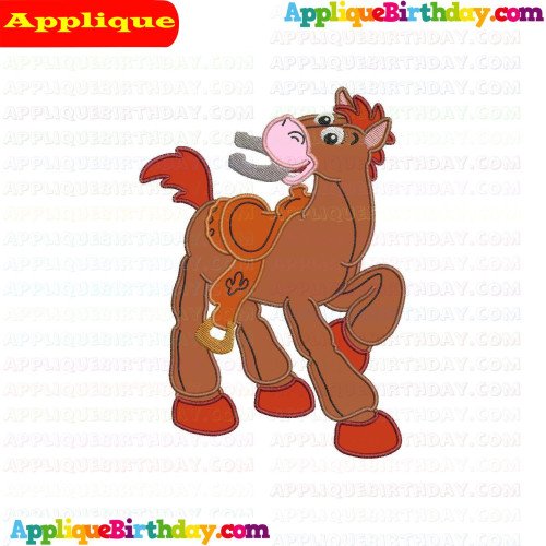 Bullseye Horse Horseshoes in Mouth Toy Story Applique Design