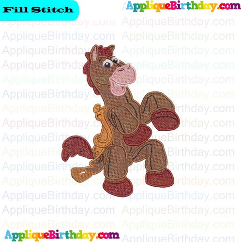 Bullseye Horse Seating Toy Story Fill Embroidery Design