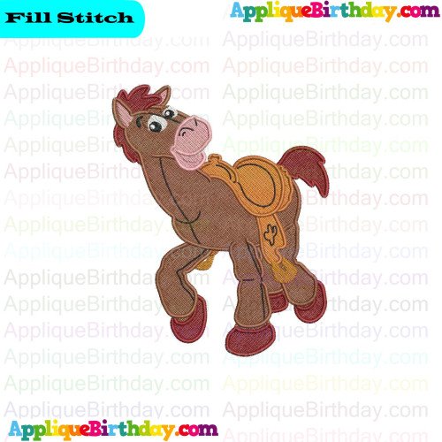 Bullseye Horse Toy Story Fill Embroidery Design