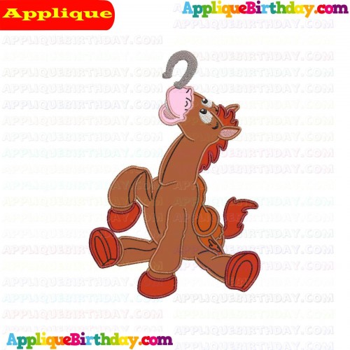 Bullseye Horse balancing horseshoe on nose Toy Story Applique Design