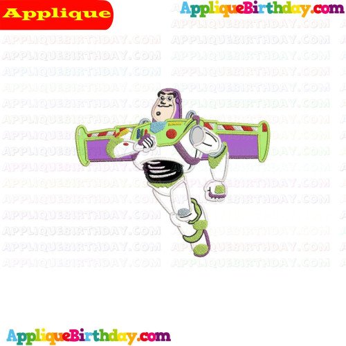 Buzz Lightyear Flying Toy Story Applique Design