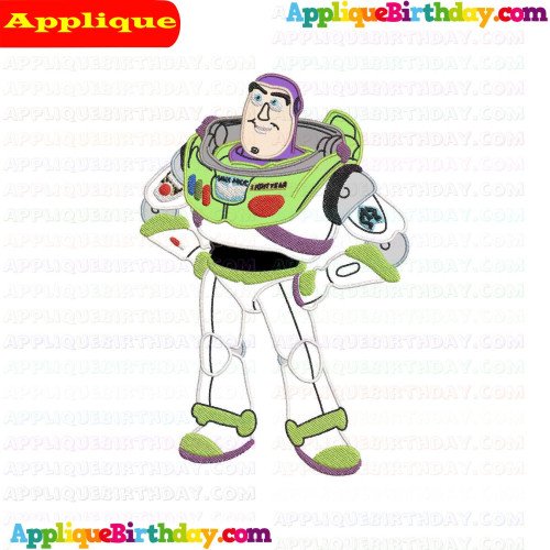 Buzz Lightyear Standing Up Toy Story Applique Design