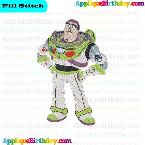 Buzz Lightyear Standing Up Toy Story Fill Embroidery Design