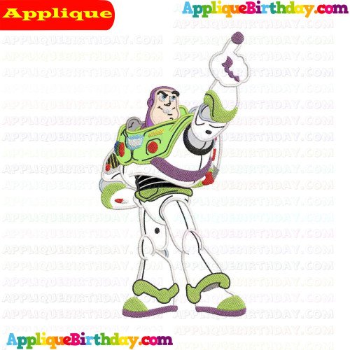 Buzz Lightyear pointing Toy Story Applique Design