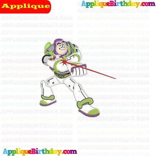 Buzz Lightyear pointing laser Toy Story Applique Design