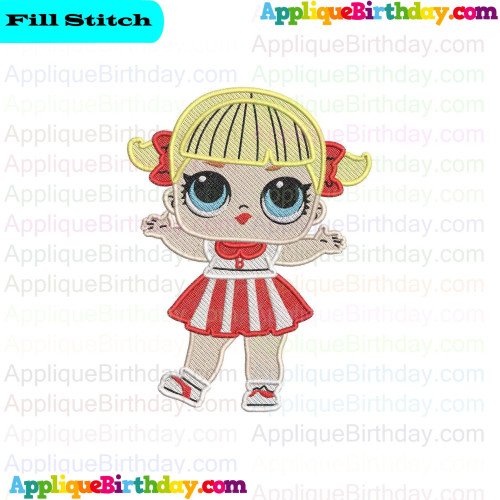 Cheer Captain LOL Doll Surprise Fill Embroidery Design