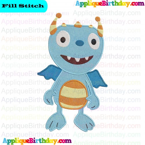 Cobby Hugglemonster Henry Hugglemonster Fill Embroidery Design