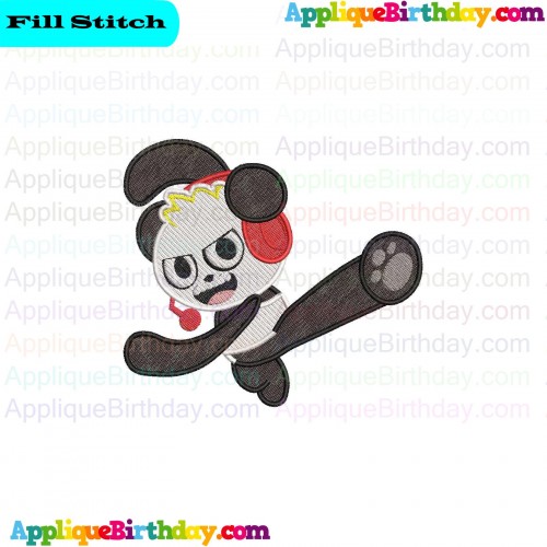 Combo Panda Kicks Ryans world Fill Embroidery Design