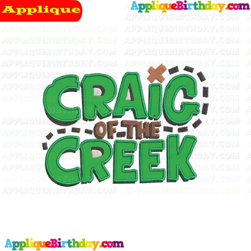Craig Williams diamond Craig of the Creek Logo Applique Design