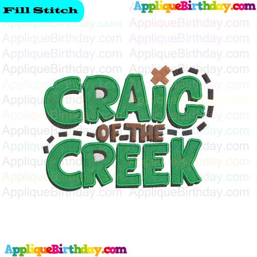 Craig of the Creek Logo Fill Embroidery Design