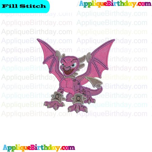 Cynder Skylanders Fill Embroidery Design