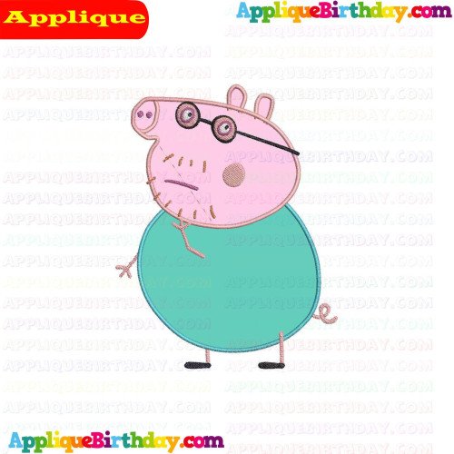 Daddy Pig Peppa Pig Applique Design
