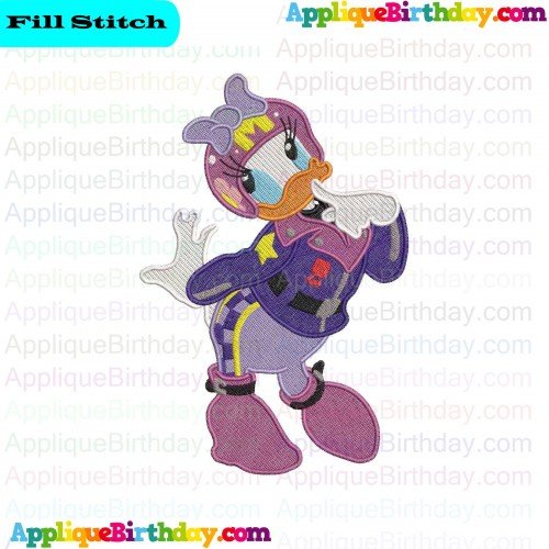 Daisy Duck Mickey and the Roadster Racers 2 Fill Embroidery Design
