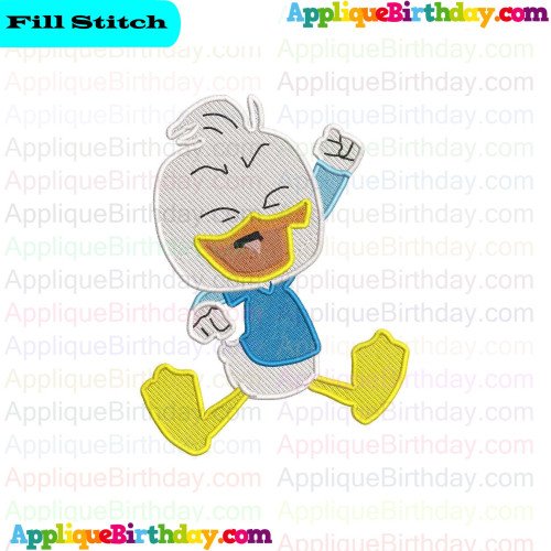 Dewey Ducktales Very happy Fill Embroidery Design