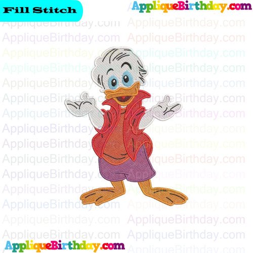 Dewey Quack Pack Fill Embroidery Design