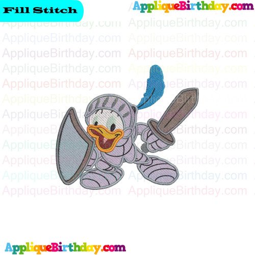 Dewey dressed as a knight Ducktales Fill Embroidery Design