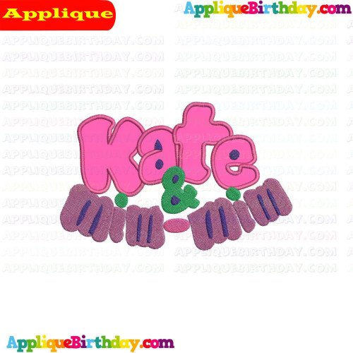Diapers Kate and Mim Mim Logo Applique Design