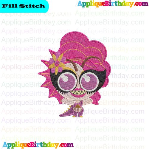 Dina Saur Drag Tots 2 Fill Embroidery Design