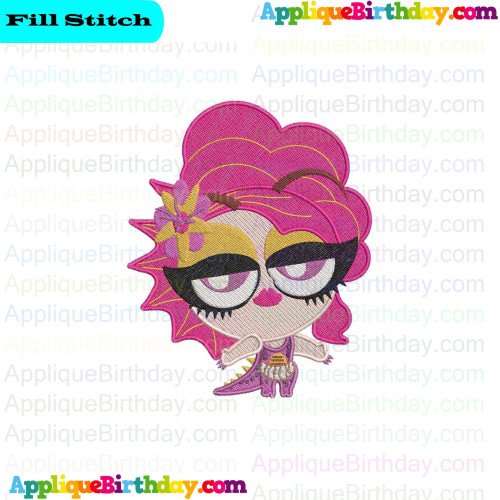 Dina Saur Drag Tots 3 Fill Embroidery Design