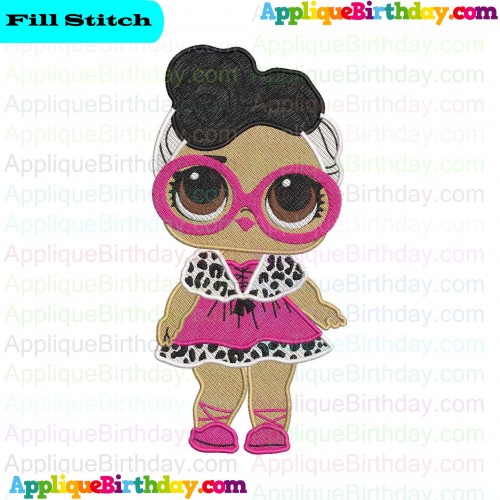 Pink Baby LOL Doll Surprise Fill Embroidery Design