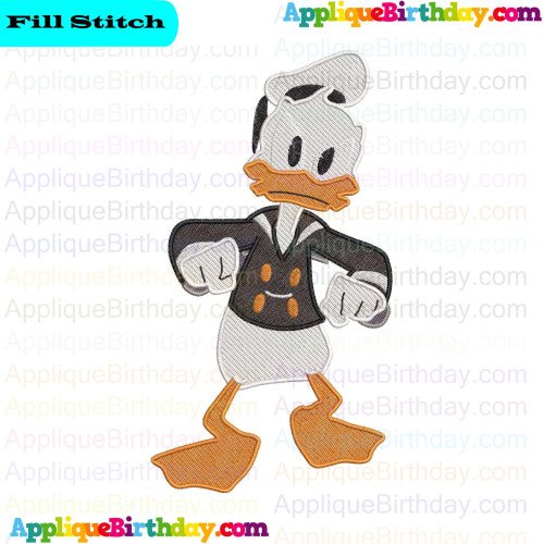Donald Duck Ducktales Fill Embroidery Design
