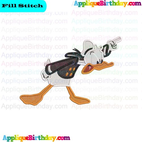 Donald Duck Yelling Ducktales Fill Embroidery Design