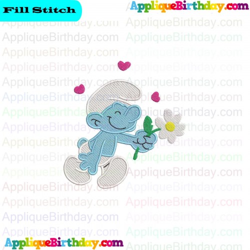 Dreamy Smurf The Smurfs Fill Embroidery Design