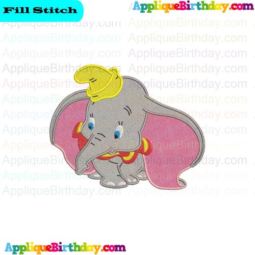 Dumbo Baby Elephant 2 Fill Embroidery Design