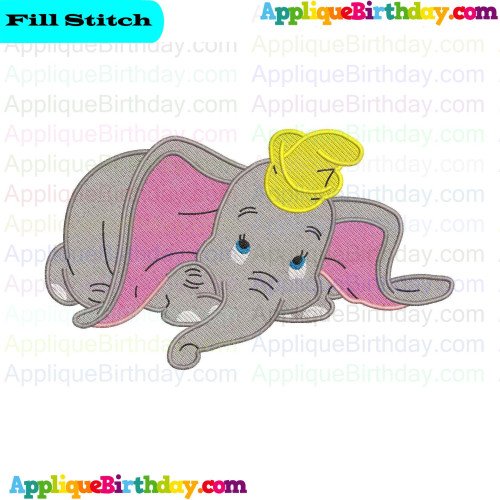 Dumbo Baby Elephant Compulsory Fill Embroidery Design