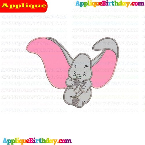 Dumbo Elephant Sneezing Applique Design