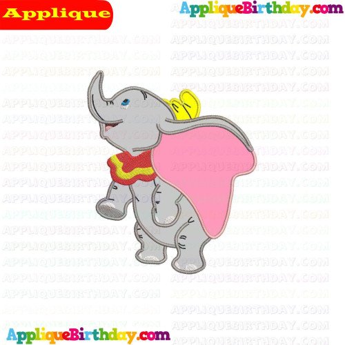 Dumbo Elephant Stand up Applique Design
