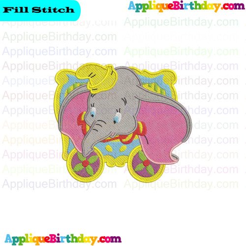 Dumbo at the Circus Fill Embroidery Design