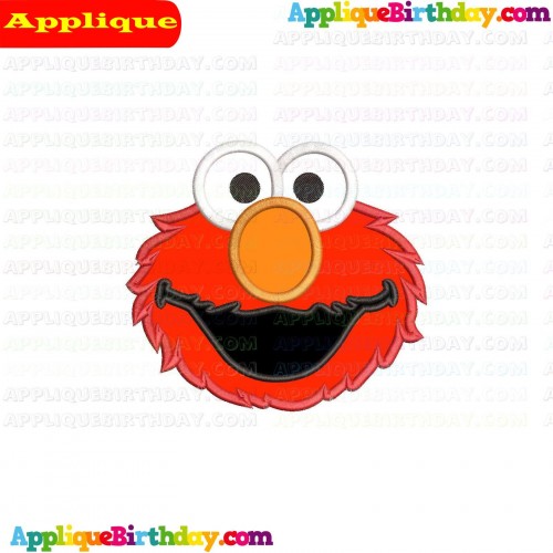 Elmo Face Smile Fill Embroidery Design