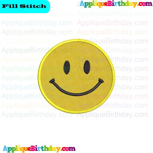 Emoji Smiley Fill Embroidery Design