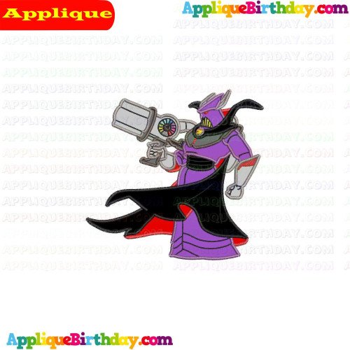 Emperor Zurg holding his gun Toy Story Applique Design